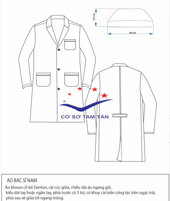 Áo bác sĩ nam