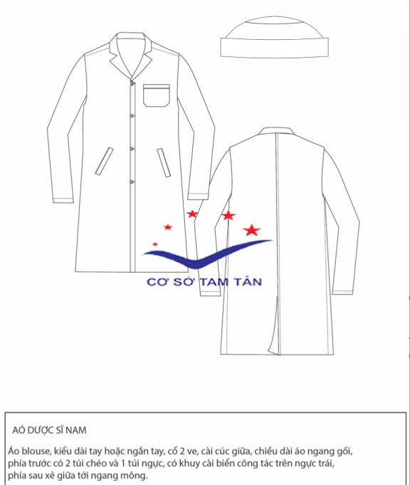 Áo dược sĩ nam