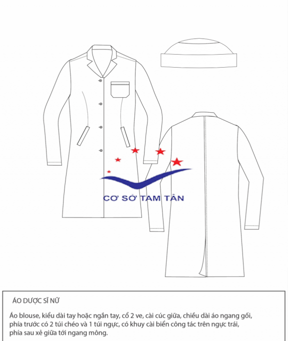 Áo dược sĩ nữ