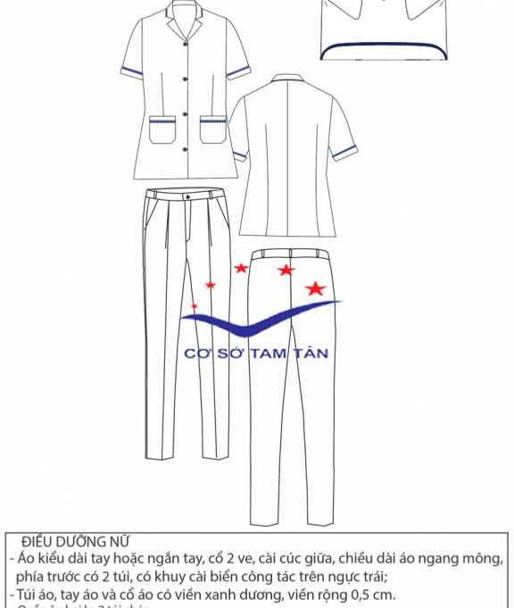 Điều dưỡng nữ (Ngắn Tay)