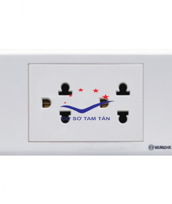Ổ cắm đôi 3 chấu Sino