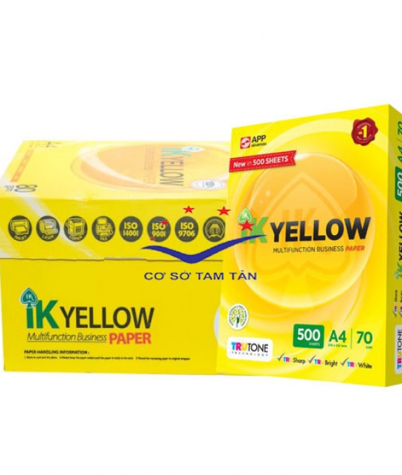 Giấy A4 IK YELLOW 70gsm