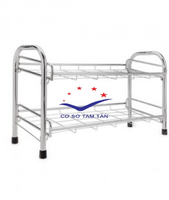 Kệ dép inox 2 tầng